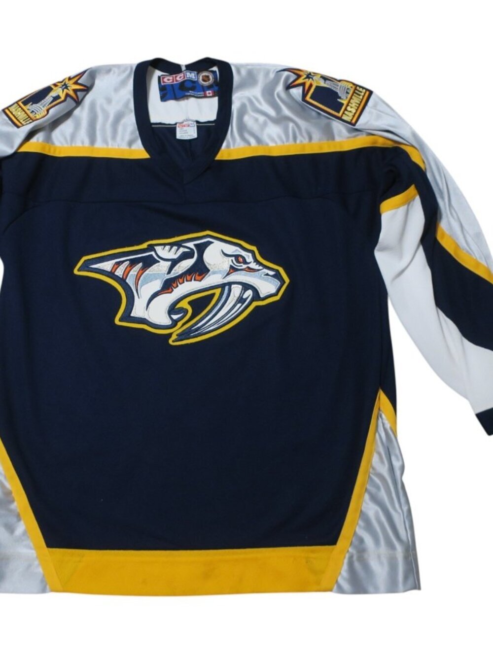Vintage CCM Nashville Predators NHL Hockey Jersey Men’s Large Canada Navy Blank